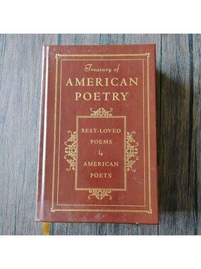 Treasury Of American Poetry Leatherbound Book Best-Loved Poems By American Poets